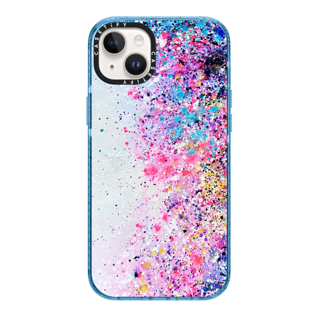 Ann Upton Art x CASETiFY iPhone 14 Plus ケース Sierra Blue インパクトケース Confetti Sprinkles