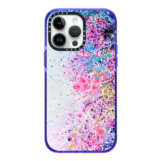 Ann Upton Art x CASETiFY iPhone 14 Pro Max ケース Peri Purple インパクトケース Confetti Sprinkles