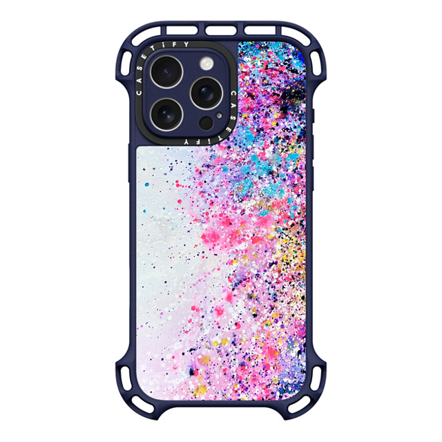 Ann Upton Art x CASETiFY iPhone 16 Pro Max ケース インディゴ ウルトラ バウンスケース MagSafe対応 Confetti Sprinkles