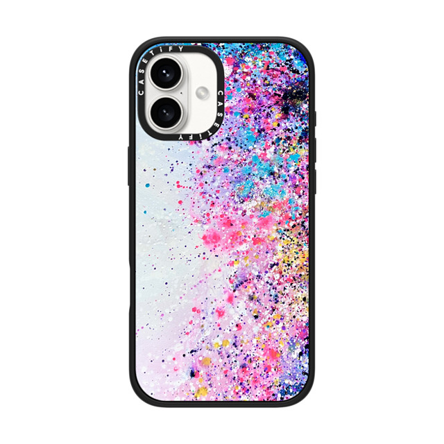 Ann Upton Art x CASETiFY iPhone 16 Plus Case Matte Black Impact Case MagSafe Compatible Confetti Sprinkles Ann Upton Art x CASETiFY iPhone 16 Plus Case Matte Black Impact Case MagSafe Compatible Confetti Sprinkles