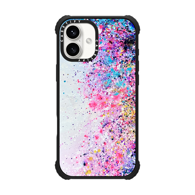 Ann Upton Art x CASETiFY iPhone 16 Plus ケース マットブラック ウルトラ インパクトケース MagSafe 対応 Confetti Sprinkles