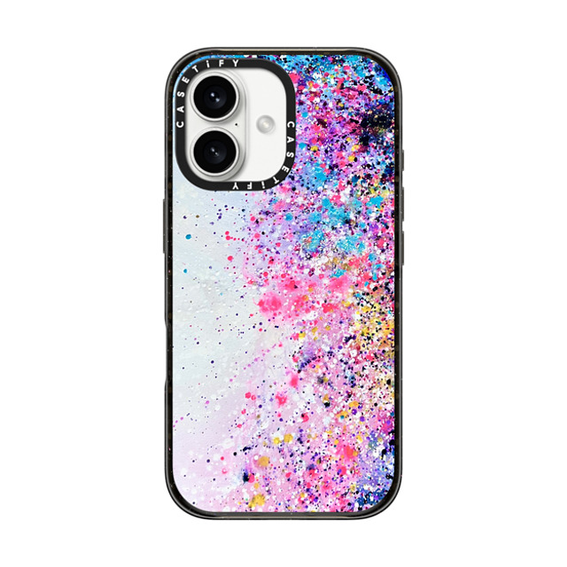 Ann Upton Art x CASETiFY iPhone 16 ケース ブラック インパクトケース Confetti Sprinkles