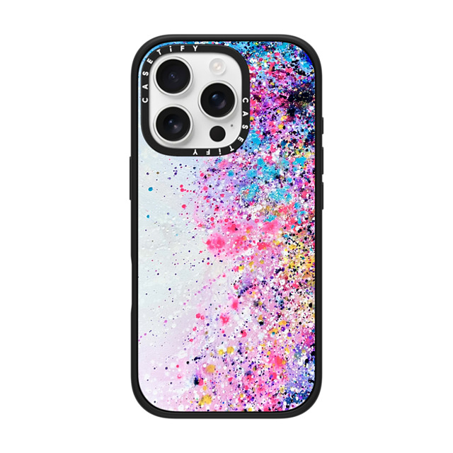 Ann Upton Art x CASETiFY iPhone 16 Pro ケース マットブラック インパクトケース MagSafe対応 Confetti Sprinkles