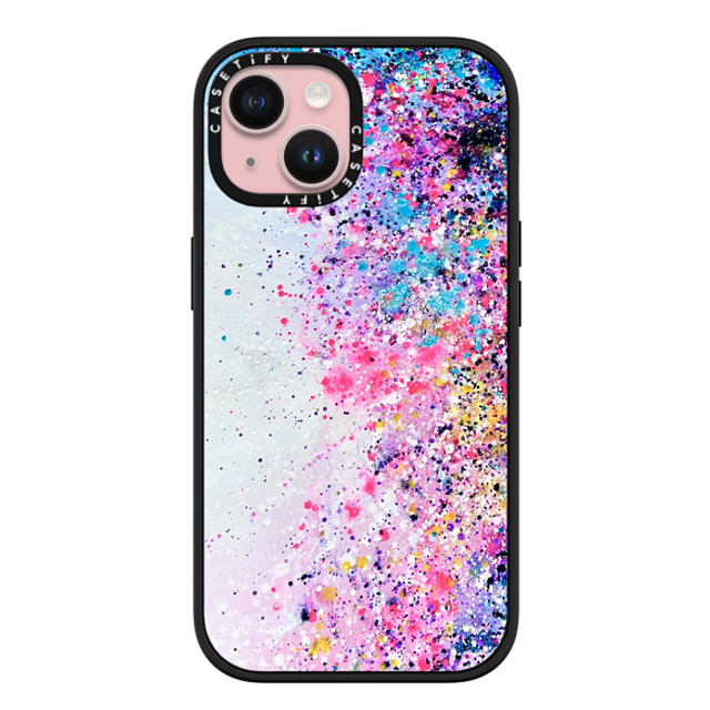 Ann Upton Art x CASETiFY iPhone 15 ケース マットブラック インパクトケース MagSafe対応 Confetti Sprinkles