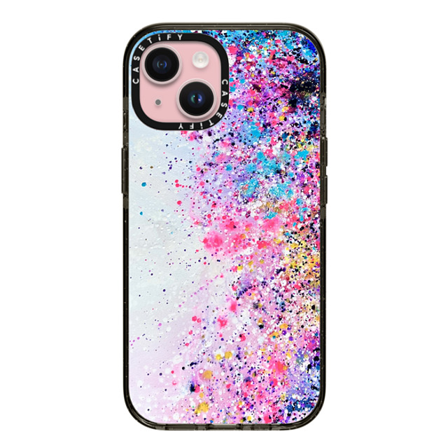 Ann Upton Art x CASETiFY iPhone 15 ケース ブラック インパクトケース Confetti Sprinkles