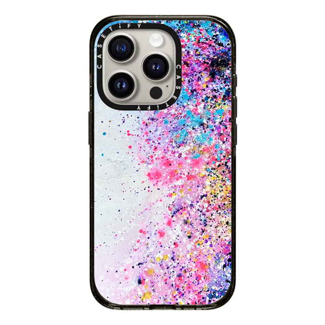 Ann Upton Art x CASETiFY iPhone 15 Pro ケース ブラック インパクトケース Confetti Sprinkles