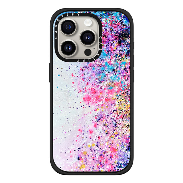 Ann Upton Art x CASETiFY iPhone 15 Pro ケース マットブラック インパクトケース MagSafe対応 Confetti Sprinkles