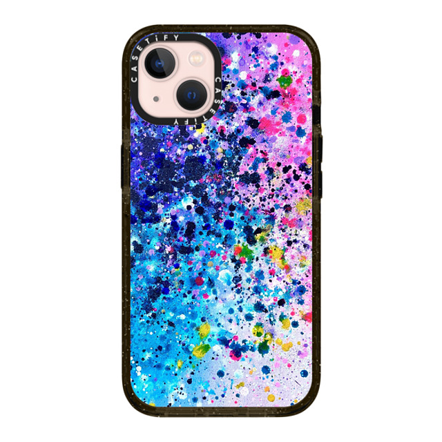 Ann Upton Art x CASETiFY iPhone 13 ケース ブラック インパクトケース Pink Confetti Pop