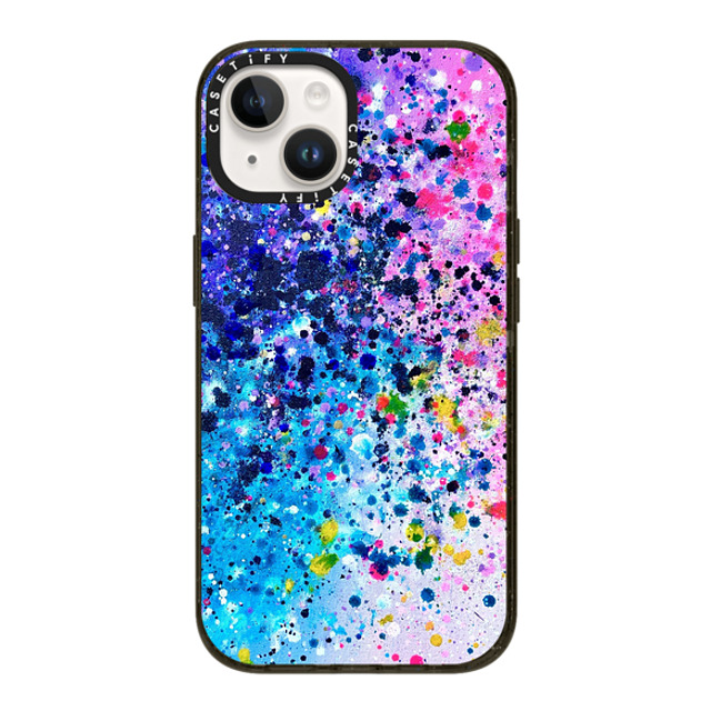 Ann Upton Art x CASETiFY iPhone 14 ケース ブラック インパクトケース Pink Confetti Pop