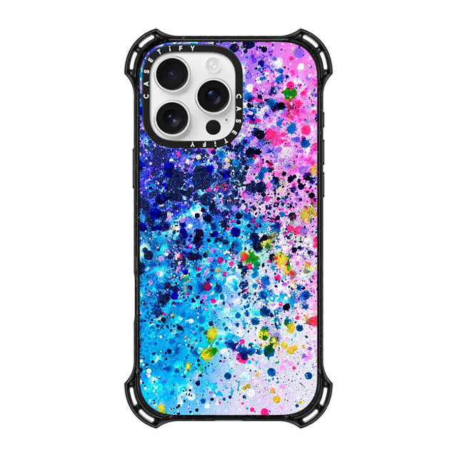 Ann Upton Art x CASETiFY iPhone 16 Pro Max ケース ブラック バウンスケース Pink Confetti Pop