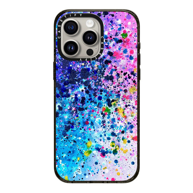 Ann Upton Art x CASETiFY iPhone 15 Pro Max ケース ブラック インパクトケース Pink Confetti Pop