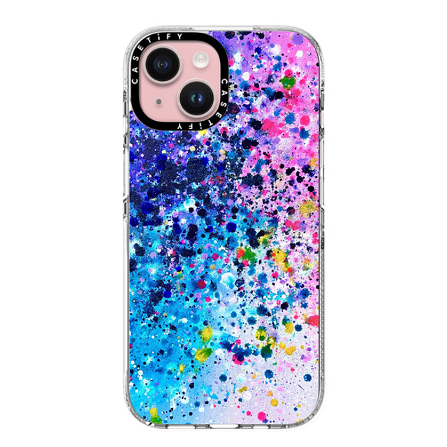 Ann Upton Art x CASETiFY iPhone 15 ケース クリア クリア ケース MagSafe対応 Pink Confetti Pop