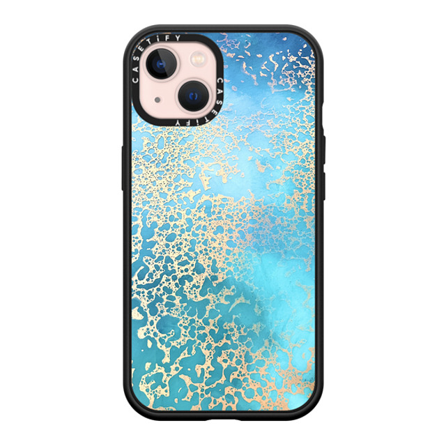 Ann Upton Art x CASETiFY iPhone 13 ケース マットブラック インパクトケース MagSafe対応 Coral Coast