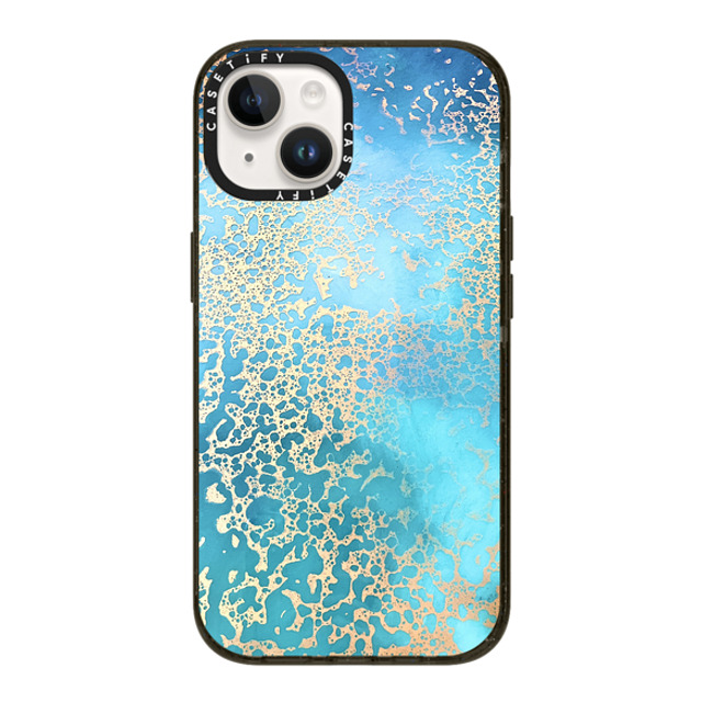 Ann Upton Art x CASETiFY iPhone 14 ケース ブラック インパクトケース Coral Coast