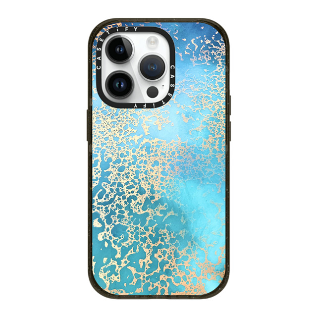 Ann Upton Art x CASETiFY iPhone 14 Pro ケース ブラック インパクトケース MagSafe対応 Coral Coast