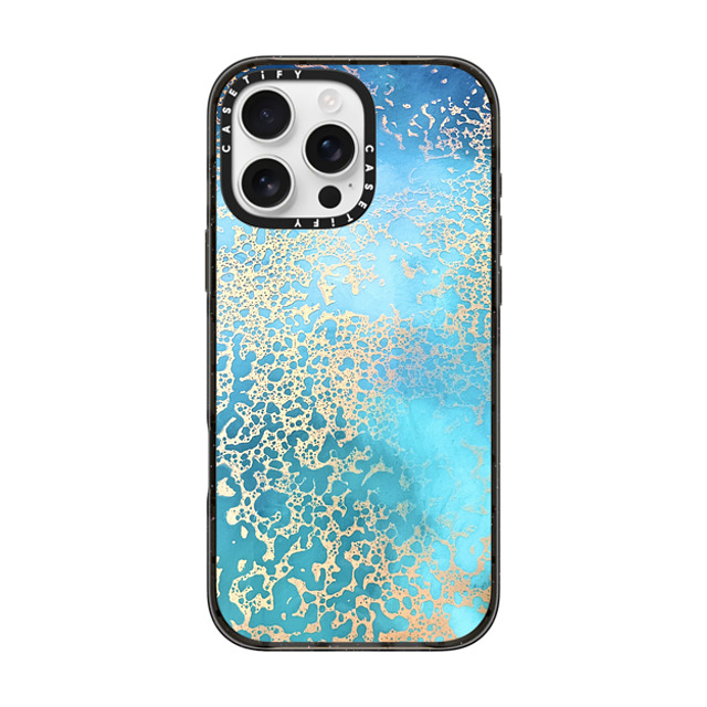 Ann Upton Art x CASETiFY iPhone 16 Pro Max ケース ブラック インパクトケース Coral Coast