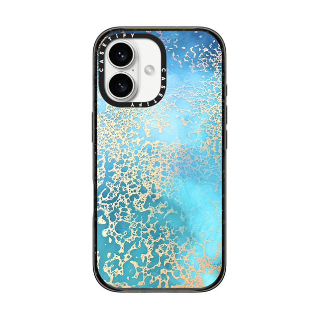 Ann Upton Art x CASETiFY iPhone 16 ケース ブラック インパクトケース MagSafe対応 Coral Coast