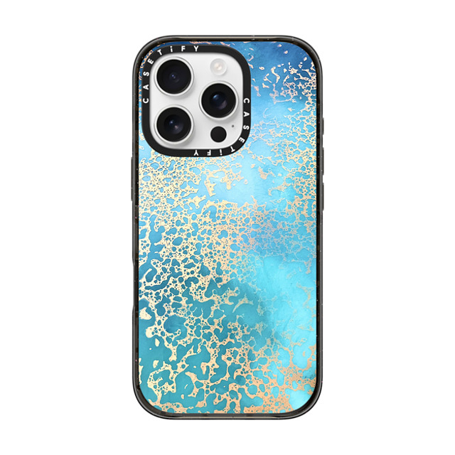 Ann Upton Art x CASETiFY iPhone 16 Pro ケース ブラック インパクトケース MagSafe対応 Coral Coast