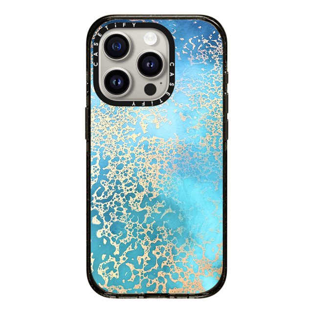 Ann Upton Art x CASETiFY iPhone 15 Pro ケース ブラック インパクトケース Coral Coast