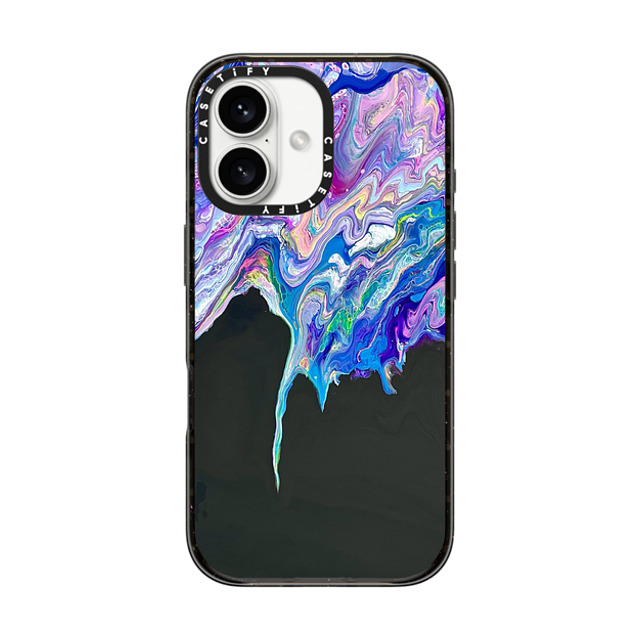 Ann Upton Art x CASETiFY iPhone 16 ケース Nature,Geometric ブラック インパクトケース Neon Drip by Ann Upton Art Father's Day Ann Upton Art x CASETiFY iPhone 16 ケース Nature,Geometric ブラック インパクトケース Neon Drip by Ann Upton Art Father's Day