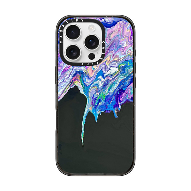 Ann Upton Art x CASETiFY iPhone 16 Pro ケース Nature,Geometric ブラック インパクトケース Neon Drip by Ann Upton Art Father's Day Ann Upton Art x CASETiFY iPhone 16 Pro ケース Nature,Geometric ブラック インパクトケース Neon Drip by Ann Upton Art Father's Day