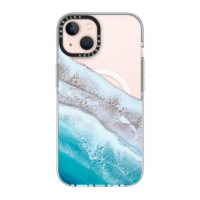 Ann Upton Art x CASETiFY iPhone 13 ケース クリア クリア ケース MagSafe対応 Bahama Beach Transparent Iphone Case By Ann Upton