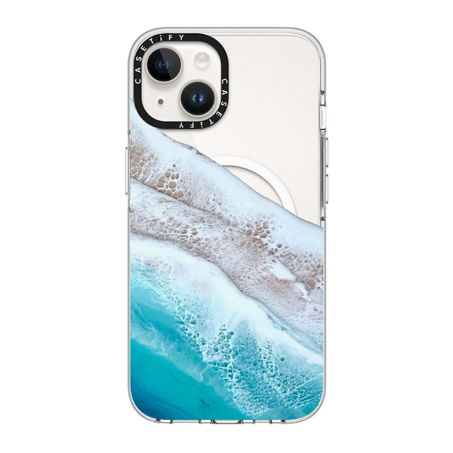 Ann Upton Art x CASETiFY iPhone 14 ケース クリア クリア ケース MagSafe対応 Bahama Beach Transparent Iphone Case By Ann Upton