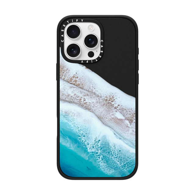 Ann Upton Art x CASETiFY iPhone 16 Pro Max ケース マットブラック インパクトケース MagSafe対応 Bahama Beach Transparent Iphone Case By Ann Upton