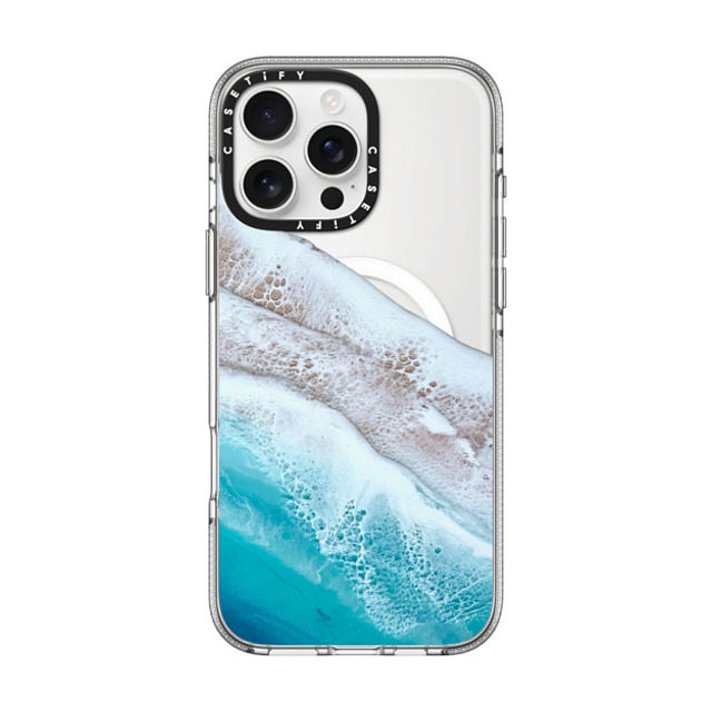 Ann Upton Art x CASETiFY iPhone 16 Pro Max ケース クリア クリア ケース MagSafe対応 Bahama Beach Transparent Iphone Case By Ann Upton