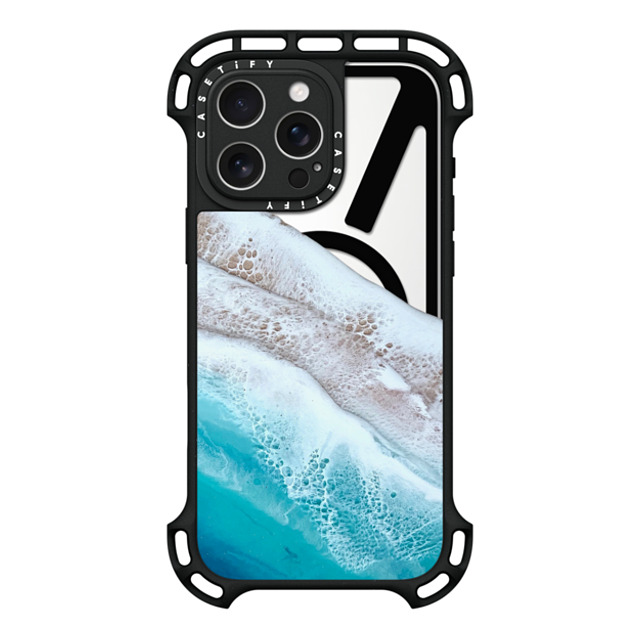 Ann Upton Art x CASETiFY iPhone 16 Pro Max ケース ブラック ウルトラ バウンスケース MagSafe対応 Bahama Beach Transparent Iphone Case By Ann Upton