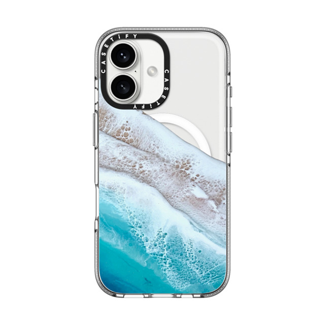 Ann Upton Art x CASETiFY iPhone 16 ケース クリア クリア ケース MagSafe対応 Bahama Beach Transparent Iphone Case By Ann Upton