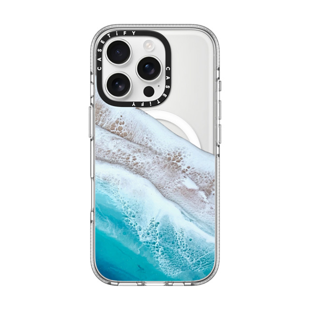 Ann Upton Art x CASETiFY iPhone 16 Pro ケース クリア クリア ケース MagSafe対応 Bahama Beach Transparent Iphone Case By Ann Upton