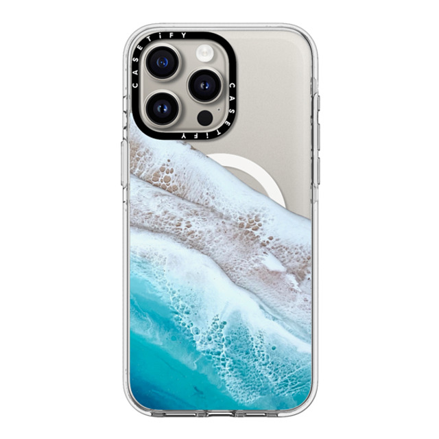 Ann Upton Art x CASETiFY iPhone 15 Pro Max ケース クリア クリア ケース MagSafe対応 Bahama Beach Transparent Iphone Case By Ann Upton