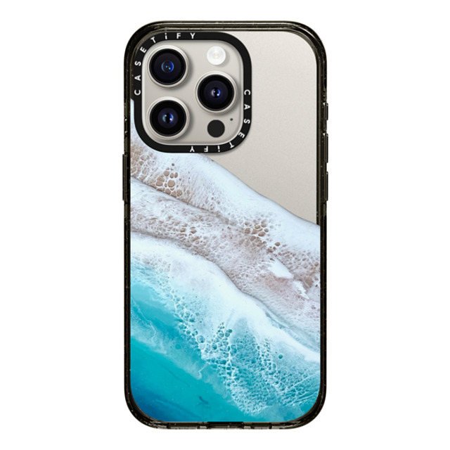 Ann Upton Art x CASETiFY iPhone 15 Pro ケース ブラック インパクトケース Bahama Beach Transparent Iphone Case By Ann Upton