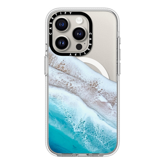 Ann Upton Art x CASETiFY iPhone 15 Pro ケース クリア クリア ケース MagSafe対応 Bahama Beach Transparent Iphone Case By Ann Upton