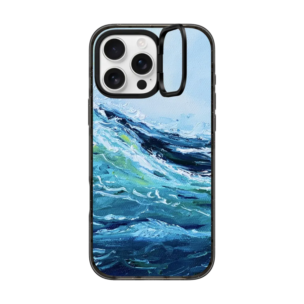 Impact Ring Stand iPhone 16 Pro Max Case MagSafe Compatible - Tide Iphone Case By Ann Upton