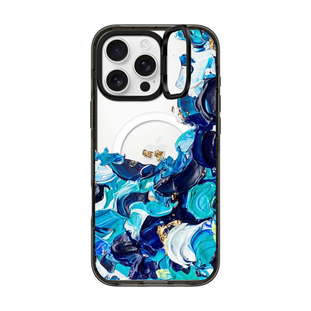 Ann Upton Art x CASETiFY iPhone 16 Pro Max ケース ブラック インパクトリングスタンドケース MagSafe対応 Frosted Android Case by Ann Upton