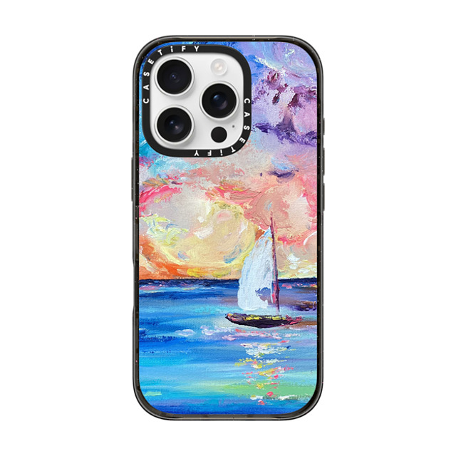 Ann Upton Art x CASETiFY iPhone 16 Pro Case Nature,Fine Art ブラック インパクトケース Sail Away Iphone Case by Ann Upton Mother's Day Ann Upton Art x CASETiFY iPhone 16 Pro Case Nature,Fine Art ブラック インパクトケース Sail Away Iphone Case by Ann Upton Mother's Day