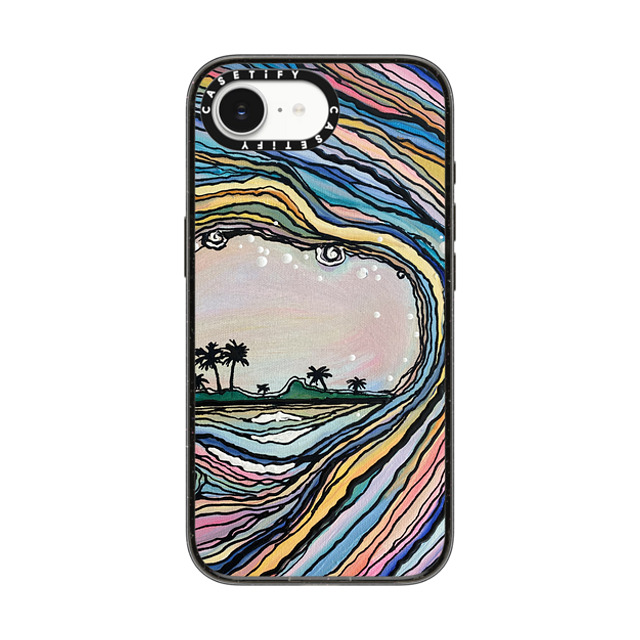 Ann Upton Art x CASETiFY iPhone 16e ケース Summer,Ocean ブラック インパクトケース MagSafe対応 Waikiki Sunset Iphone Case by Ann Upton Back to School Ann Upton Art x CASETiFY iPhone 16e ケース Summer,Ocean ブラック インパクトケース MagSafe対応 Waikiki Sunset Iphone Case by Ann Upton Back to School