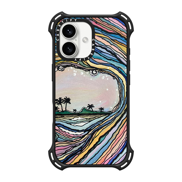 Ann Upton Art x CASETiFY iPhone 16 Case Matte Black バウンスケース Waikiki Sunset Iphone Case by Ann Upton Ann Upton Art x CASETiFY iPhone 16 Case Matte Black バウンスケース Waikiki Sunset Iphone Case by Ann Upton