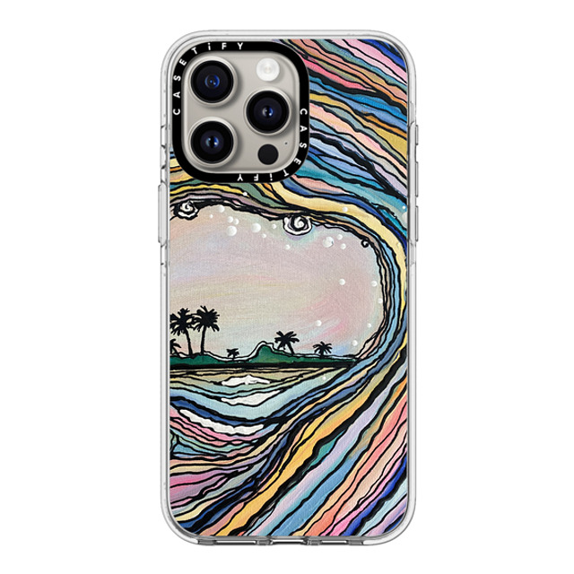 Ann Upton Art x CASETiFY iPhone 15 Pro Max ケース クリア クリア ケース MagSafe対応 Waikiki Sunset Iphone Case by Ann Upton