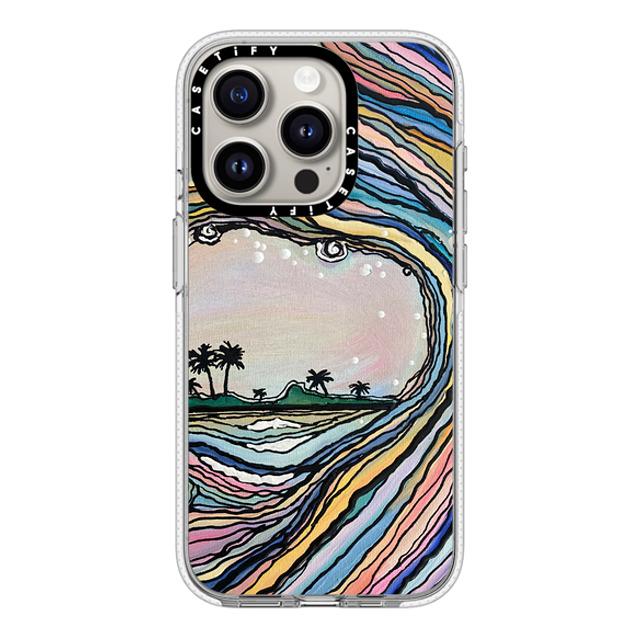 Ann Upton Art x CASETiFY iPhone 15 Pro ケース クリア クリア ケース MagSafe対応 Waikiki Sunset Iphone Case by Ann Upton