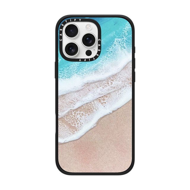 Ann Upton Art x CASETiFY iPhone 16 Pro Max ケース マットブラック インパクトケース MagSafe対応 Lanikai Iphone Case by Ann Upton