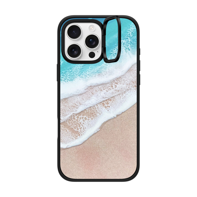 Ann Upton Art x CASETiFY iPhone 16 Pro Max ケース マットブラック インパクトリングスタンドケース MagSafe対応 Lanikai Iphone Case by Ann Upton