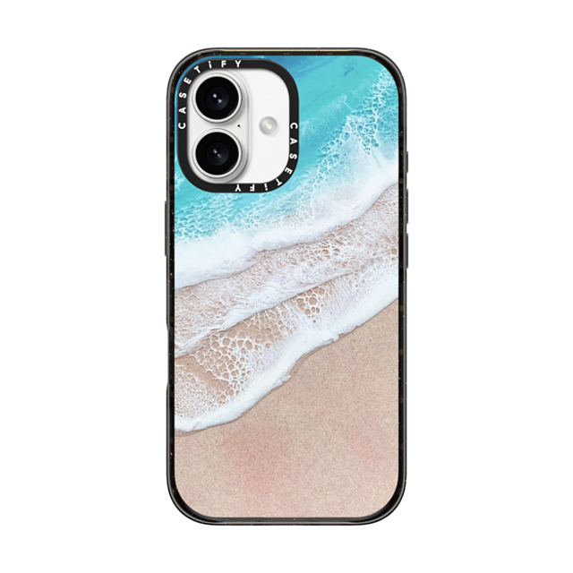 Ann Upton Art x CASETiFY iPhone 16 ケース ブラック インパクトケース MagSafe対応 Lanikai Iphone Case by Ann Upton