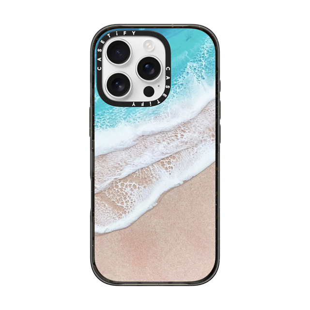 Ann Upton Art x CASETiFY iPhone 16 Pro ケース ブラック インパクトケース Lanikai Iphone Case by Ann Upton