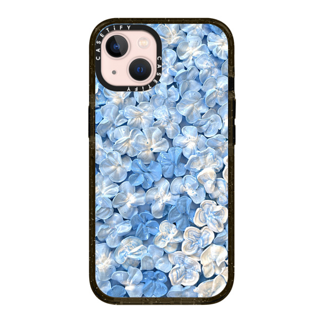 Ann Upton Art x CASETiFY iPhone 13 ケース ブラック インパクトケース Blue Hydrangea Iphone Case By Ann Upton