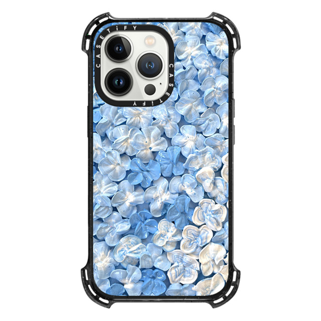 Ann Upton Art x CASETiFY iPhone 13 Pro ケース Floral,Nature Triple Black バウンスケース Blue Hydrangea Iphone Case By Ann Upton Back to School Ann Upton Art x CASETiFY iPhone 13 Pro ケース Floral,Nature Triple Black バウンスケース Blue Hydrangea Iphone Case By Ann Upton Back to School
