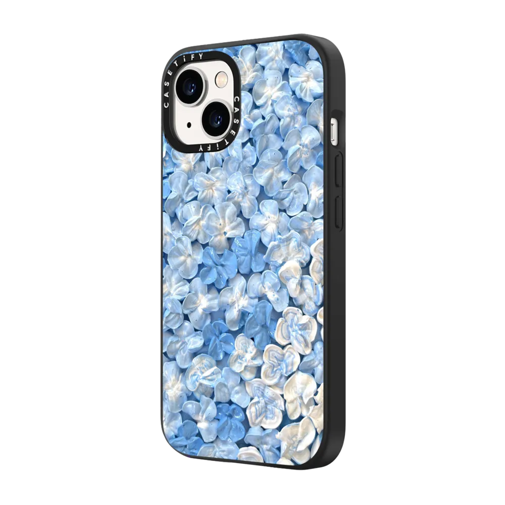 Impact iPhone 14 Case MagSafe Compatible - Blue Hydrangea Iphone Case By Ann Upton