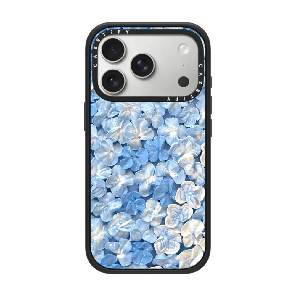 Impact iPhone 17 Pro Case MagSafe Compatible - Blue Hydrangea Iphone Case By Ann Upton
